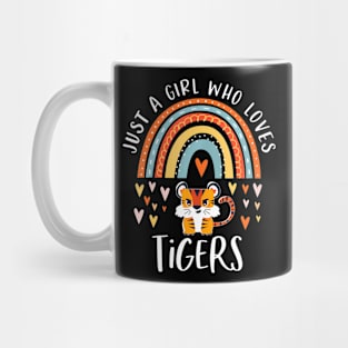 Just A Girl Who Loves Tigers Rainbow Gifts For Tiger Lover Mug